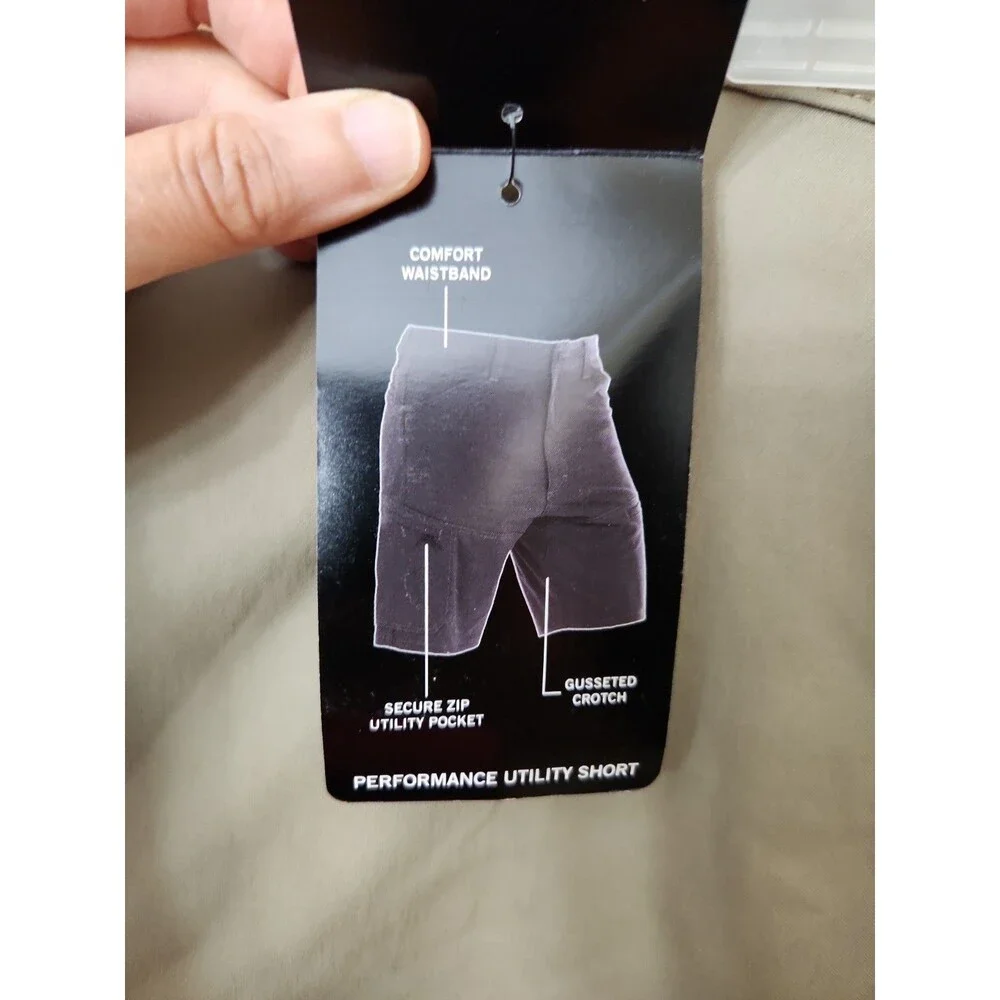 Wrangler ATG All Terrain Gear Shorts Mens 42 Tan Performance Utility Cargo NEW